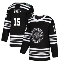 Youth Craig Smith Chicago Blackhawks 2019 Winter Classic Jersey - Black Authentic