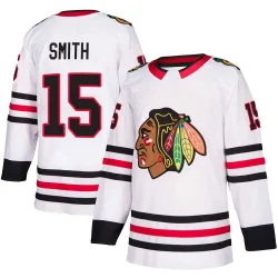 Youth Craig Smith Chicago Blackhawks Away Jersey - White Authentic