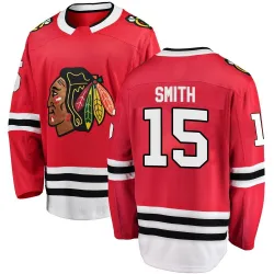 Youth Craig Smith Chicago Blackhawks Red Home Jersey - Black Breakaway