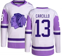 Youth Daniel Carcillo Chicago Blackhawks Hockey Fights Cancer Jersey - Black Authentic