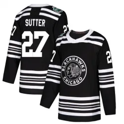 Youth Darryl Sutter Chicago Blackhawks 2019 Winter Classic Jersey - Black Authentic