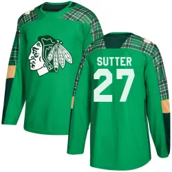 Youth Darryl Sutter Chicago Blackhawks St. Patrick's Day Practice Jersey - Green Authentic