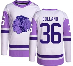 Youth Dave Bolland Chicago Blackhawks Hockey Fights Cancer Jersey - Black Authentic