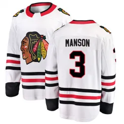 Youth Dave Manson Chicago Blackhawks Away Jersey - White Breakaway