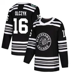 Youth Ed Olczyk Chicago Blackhawks 2019 Winter Classic Jersey - Black Authentic