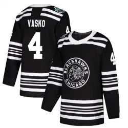 Youth Elmer Vasko Chicago Blackhawks 2019 Winter Classic Jersey - Black Authentic