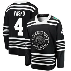 Youth Elmer Vasko Chicago Blackhawks 2019 Winter Classic Jersey - Black Breakaway