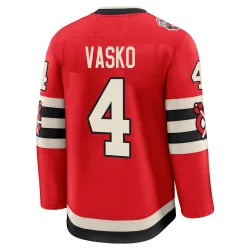 Youth Elmer Vasko Chicago Blackhawks Red 2025 Winter Classic Jersey - Black Premium