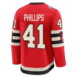 Youth Isaak Phillips Chicago Blackhawks Red 2025 Winter Classic Jersey - Black Premium