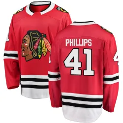 Youth Isaak Phillips Chicago Blackhawks Red Home Jersey - Black Breakaway