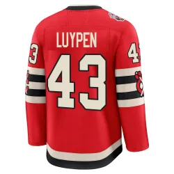 Youth Jalen Luypen Chicago Blackhawks Red 2025 Winter Classic Jersey - Black Premium