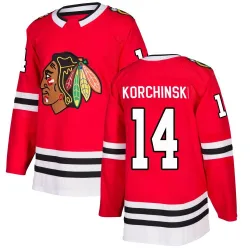 Youth Kevin Korchinski Chicago Blackhawks Red Home Jersey - Black Authentic