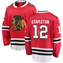 Youth Pat Stapleton Chicago Blackhawks Red Home Jersey - Black Breakaway