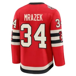 Youth Petr Mrazek Chicago Blackhawks Red 2025 Winter Classic Jersey - Black Premium