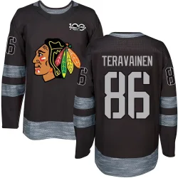 Youth Teuvo Teravainen Chicago Blackhawks 1917-2017 100th Anniversary Jersey - Black Authentic