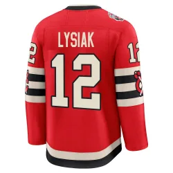 Youth Tom Lysiak Chicago Blackhawks Red 2025 Winter Classic Jersey - Black Premium