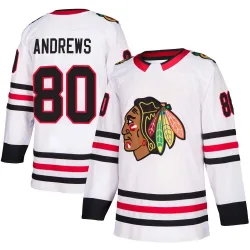 Youth Zach Andrews Chicago Blackhawks Away Jersey - White Authentic