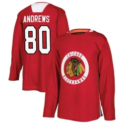 Youth Zach Andrews Chicago Blackhawks Red Home Practice Jersey - Black Authentic